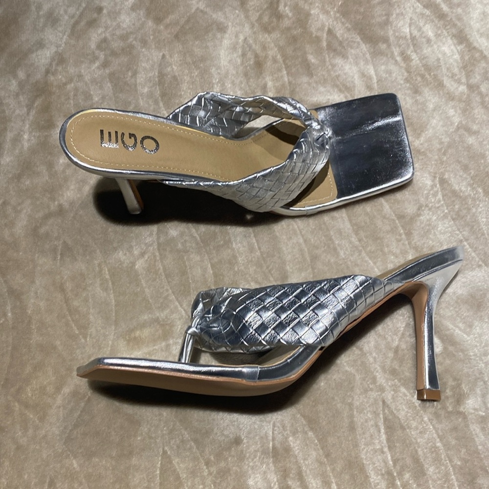 Ego silver sandals new!